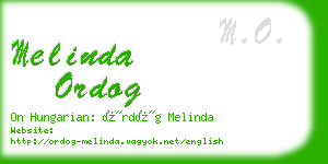 melinda ordog business card